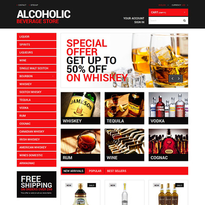 Beverage Planet PrestaShop Theme (PrestaShop theme for liquor, alcohol, beer, and wine stores) Item Picture