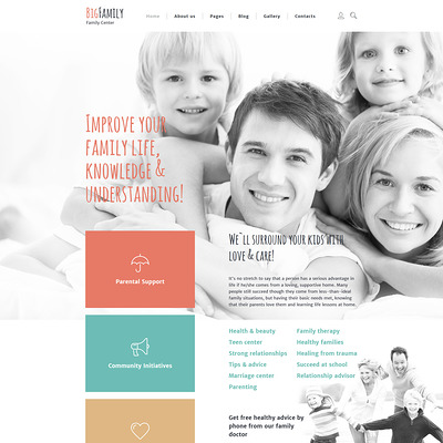 Big Family Joomla Template (Joomla template for family websites) Item Picture