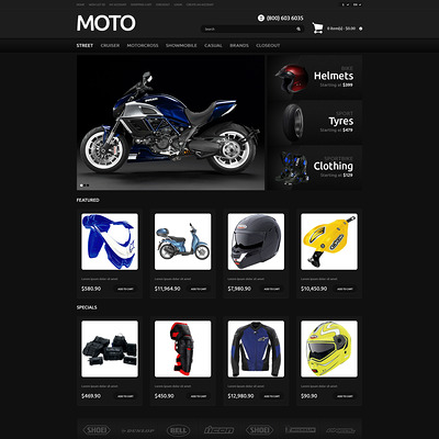 Bike Shop Responsive OpenCart Template (OpenCart theme for automotive, car, and vehicle stores) Item Picture