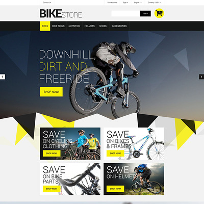 Bike Store PrestaShop Theme (PrestaShop themes for bicycles and cycling equipment) Item Picture