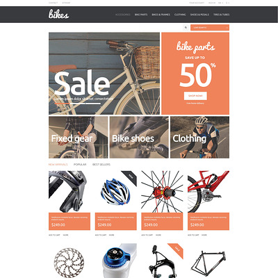 Bikes PrestaShop Theme (PrestaShop themes for bicycles and cycling equipment) Item Picture