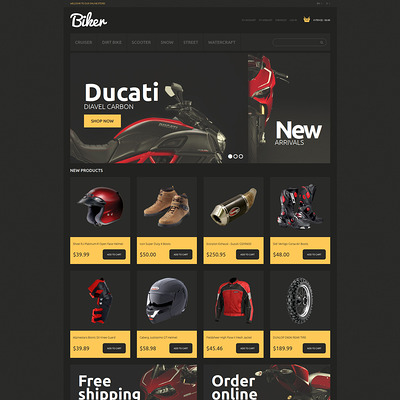 Bikes and Motorcycles Magento Theme (Magento theme for car, automotive, and vehicle stores) Item Picture