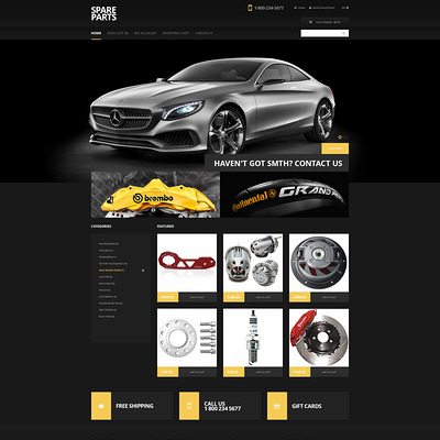 Black Auto Parts OpenCart Template (OpenCart theme for automotive, car, and vehicle stores) Item Picture