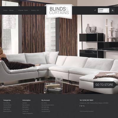 Blinds and Curtains PrestaShop Theme (PrestaShop theme for home decor stores) Item Picture