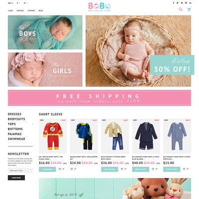 BoBo (PrestaShop theme for clothing for babies, kids, and children) Item Picture