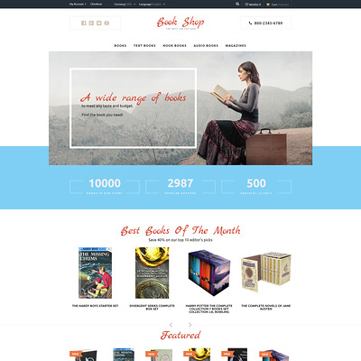 Book Shop OpenCart Template (OpenCart theme for book stores) Item Picture
