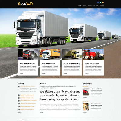 Bright Trucking Joomla Template (Joomla template for transportation) Item Picture