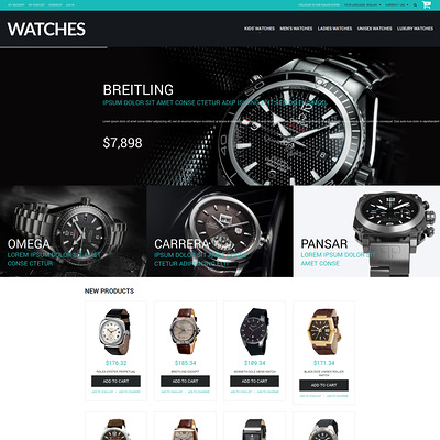 Buy Watches Magento Theme (Magento theme for selling jewelry and watches) Item Picture