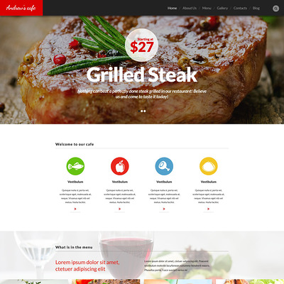 Cafe and Restaurant WordPress Theme (WordPress theme for restaurants) Item Picture