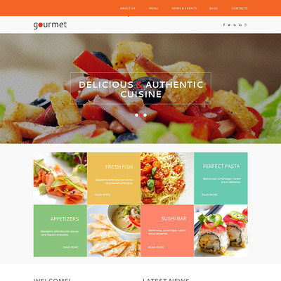 Cafe and Restaurant WordPress Theme (WordPress theme for restaurants) Item Picture