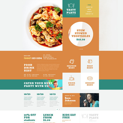 Cafe and Restaurant WordPress Theme (WordPress theme for restaurants) Item Picture