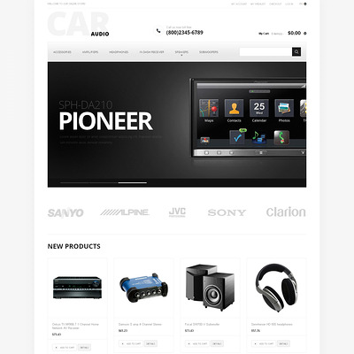Car Audio Magento Theme (Magento theme for car, automotive, and vehicle stores) Item Picture