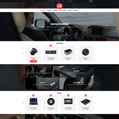 Car Audio Video Equipment OpenCart Template (OpenCart theme for automotive, car, and vehicle stores) Item Picture