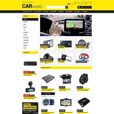 Car Audio Video Magento Theme (Magento theme for car, automotive, and vehicle stores) Item Picture