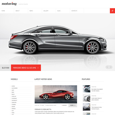 Car Club Responsive Joomla Template (Joomla template for car, vehicle, and automotive websites) Item Picture
