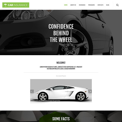 Car Insurance Responsive WordPress Theme (WordPress theme for car, vehicle, and automotive websites) Item Picture