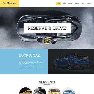 Car Rental Joomla Template (Joomla template for car, vehicle, and automotive websites) Item Picture