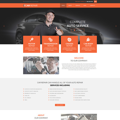 Car Repair Joomla Template (Joomla template for car, vehicle, and automotive websites) Item Picture