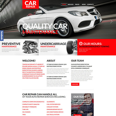 Car Repair WordPress Theme (WordPress theme for car, vehicle, and automotive websites) Item Picture