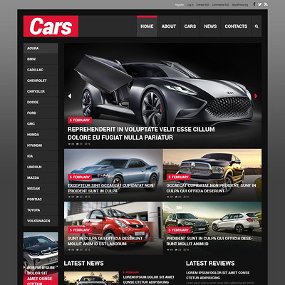 Car Responsive WordPress Theme (WordPress theme for car, vehicle, and automotive websites) Item Picture