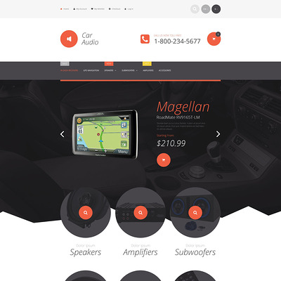 Car Stereo Magento Theme (Magento theme for car, automotive, and vehicle stores) Item Picture