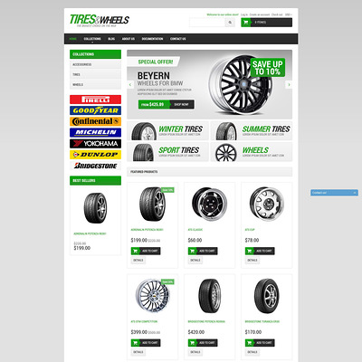 Car Tires Shopify Theme (Shopify theme for car, vehicle, and automotive stores) Item Picture