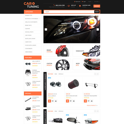 Car Tuning OpenCart Template (OpenCart theme for automotive, car, and vehicle stores) Item Picture