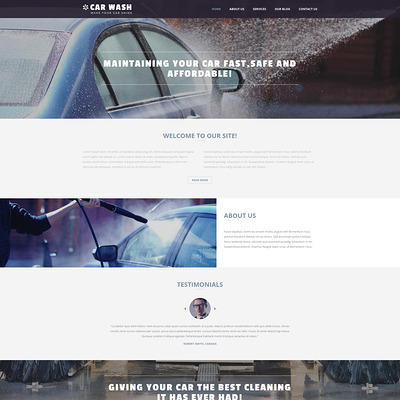 Car Wash Business Joomla Template (Joomla template for car, vehicle, and automotive websites) Item Picture