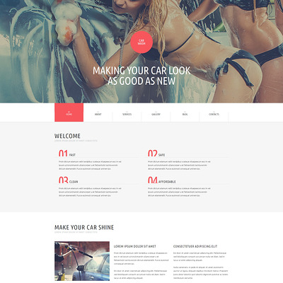 Car Wash WordPress Theme (WordPress theme for car, vehicle, and automotive websites) Item Picture