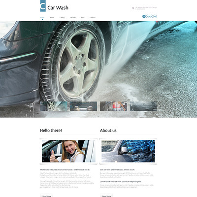 Car Wash WordPress Theme (WordPress theme for car, vehicle, and automotive websites) Item Picture