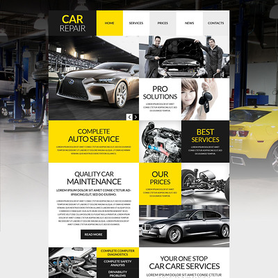 Car Workshop WordPress Theme (WordPress theme for car, vehicle, and automotive websites) Item Picture