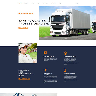 Cargoland Joomla Template (Joomla template for transportation) Item Picture