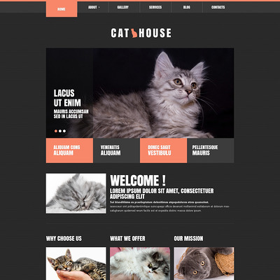 Cat Responsive Joomla Template (Joomla template for websites about pets and animals) Item Picture
