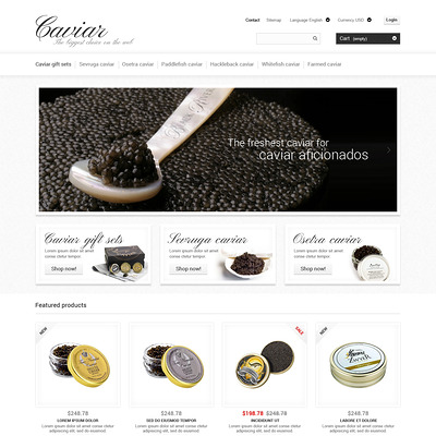 Caviar Online Store PrestaShop Theme (PrestaShop theme for food stores) Item Picture