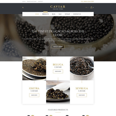Caviar Shopify Theme (Shopify theme for food) Item Picture