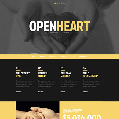 Charity Responsive WordPress Theme (charity WordPress theme) Item Picture