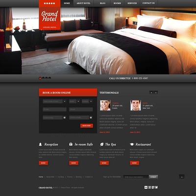 Cherry Hotels WordPress Theme (WordPress theme for hotels) Item Picture