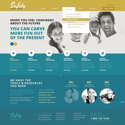 Cherry Insurance WordPress Theme (WordPress theme for insurance companies) Item Picture