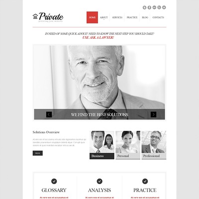 Cherry Law Firm WordPress Theme (WordPress theme for lawyers and law firms) Item Picture