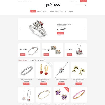 Children's Jewelry PrestaShop Theme (PrestaShop theme for jewelry stores) Item Picture