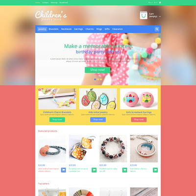 Children's Jewelry Store PrestaShop Theme (PrestaShop theme for jewelry stores) Item Picture