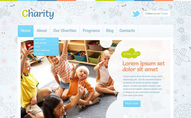 Children Charity WordPress Theme (charity WordPress theme) Screenshot