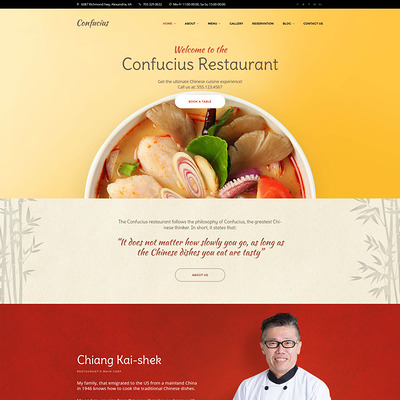Chinese Restaurant Responsive WordPress Theme (WordPress theme for restaurants) Item Picture