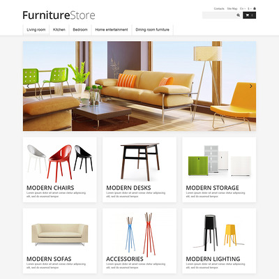Clean Furniture Store PrestaShop Theme (PrestaShop theme for furniture stores) Item Picture