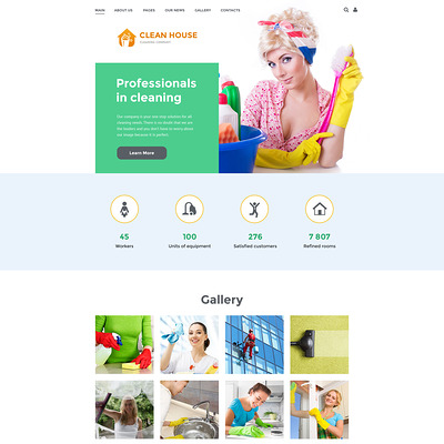 Cleaning Company Joomla Template (Joomla template for cleaning companies and maid services) Item Picture