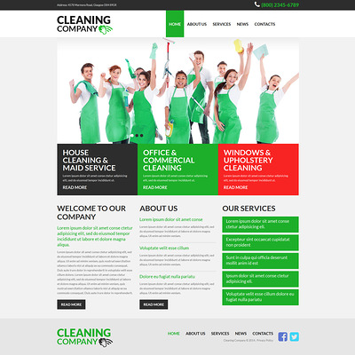 Cleaning Services Joomla Template (Joomla template for cleaning companies and maid services) Item Picture