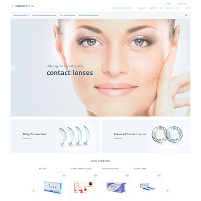 Clear Vision Magento Theme (Magento theme for medical and health stores) Item Picture