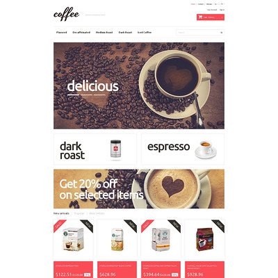 Coffee Maniacs PrestaShop Theme (PrestaShop theme for tea and coffee) Item Picture