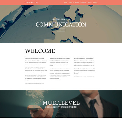 Communication Joomla Template (Joomla template for internet providers and communications companies) Item Picture