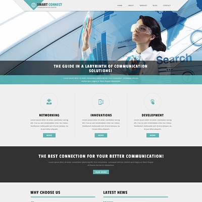 Communication Provider Joomla Template (Joomla template for internet providers and communications companies) Item Picture